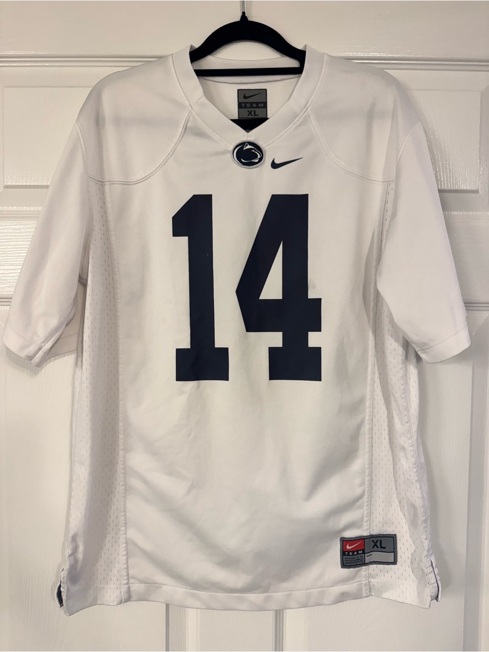 Nike White Penn State #14 Football Jersey